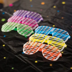 Adult's Bright Color Glow-In-The-Dark Shutter Glasses- 12 Pc.