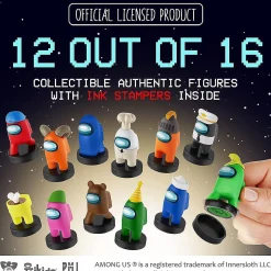 Among Us Stampers 12Pk Crewmate Party Favor Cake Toppers Figure Set Pmi International