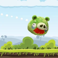 Angry Birds Green Moustache Foreman Pig Plush Bad Piggies 7" Pillow Doll Soft Toy Mighty Mojo