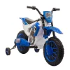 Aosom 12V Motorcycle Dirt Bike Electric Ride On W/ Training Wheels Blue