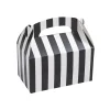 Black & White Striped Favor Boxes - 12 Pc.