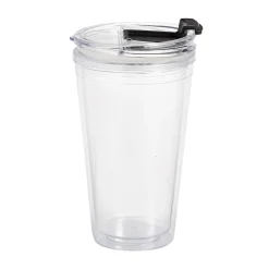 Black Plastic Travel Mugs - 12 Ct.