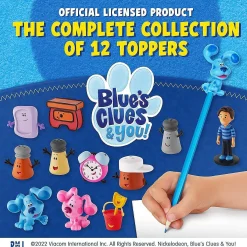 Blues Clues Pencil Toppers 12Pk Josh Tickety Tock Paprika Magenta Pail Pmi International