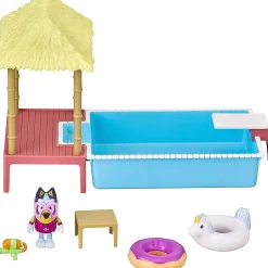 Bluey Pool Playset And Figure 2.5-3 Inch Articulated Figure And Accessories