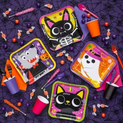 Boo Crew Halloween Party Square Paper Dinner Plates - 8 Ct.