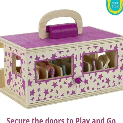 Breyer Unicorn Magic Wooden Carry Stable Playset W/ 6 Unicorns