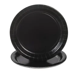 Bulk 75 Ct. Black Velvet Paper Dinner Plates