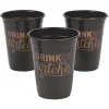 Bulk 50 Ct. Halloween Drink Up Witches Black Plastic Cups