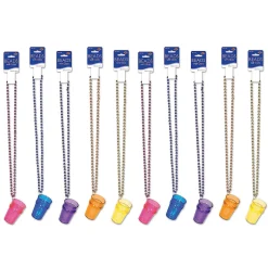 Bulk 12 Pc. Bachelorette Shot Glass Beaded Necklaces