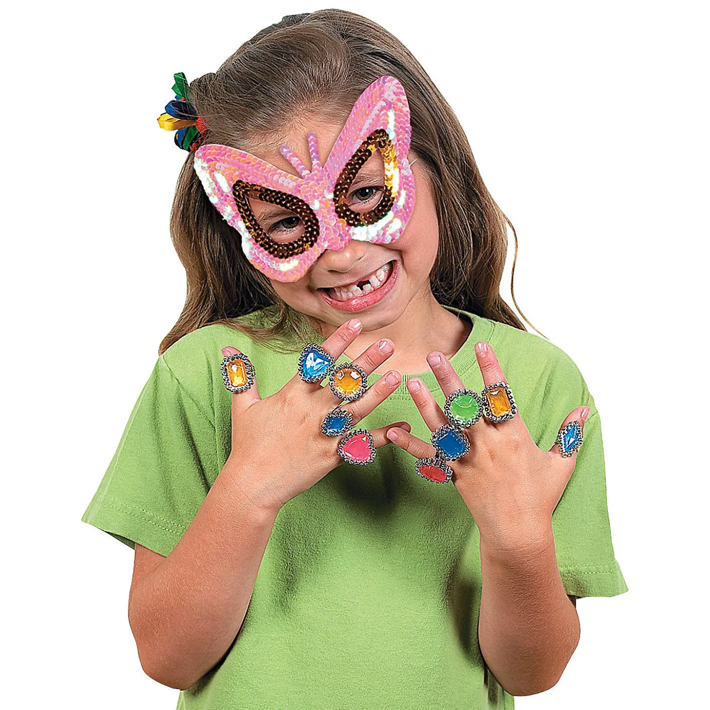 Bulk 72 Pc. Colorful Rhinestone Rings