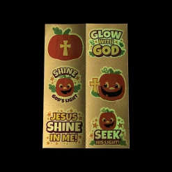Bulk 72 Pc. Glow-In-The-Dark Christian Pumpkin Temporary Tattoos