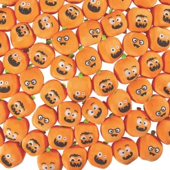 Bulk 72 Pc. Mini Funny Face Stuffed Pumpkins