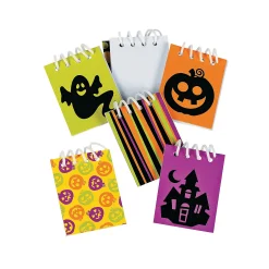 Bulk 48 Pc. Mini Iconic Halloween Spiral Notepads