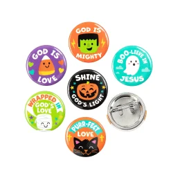 Bulk 48 Pc. Mini Religious Halloween Buttons