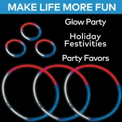 Bulk 100 Pc. Patriotic Glow Necklace & Bracelet Assortment