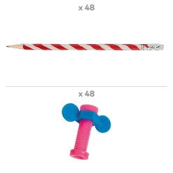 Bulk 96 Pc. Pencils With Fidget Toppers Handout Kit For 48