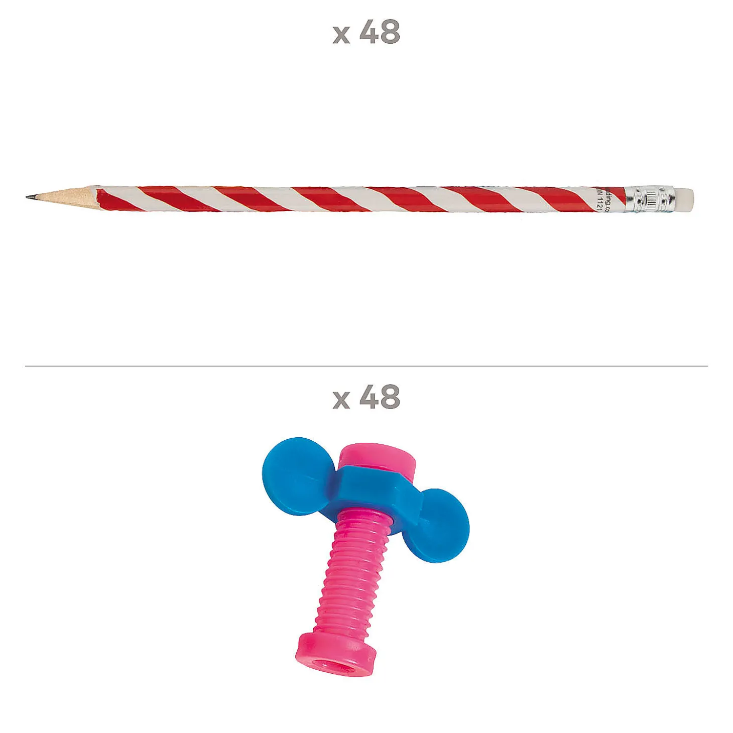 Bulk 96 Pc. Pencils With Fidget Toppers Handout Kit For 48