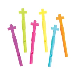 Bulk 72 Pc. Religious Cross Whistles