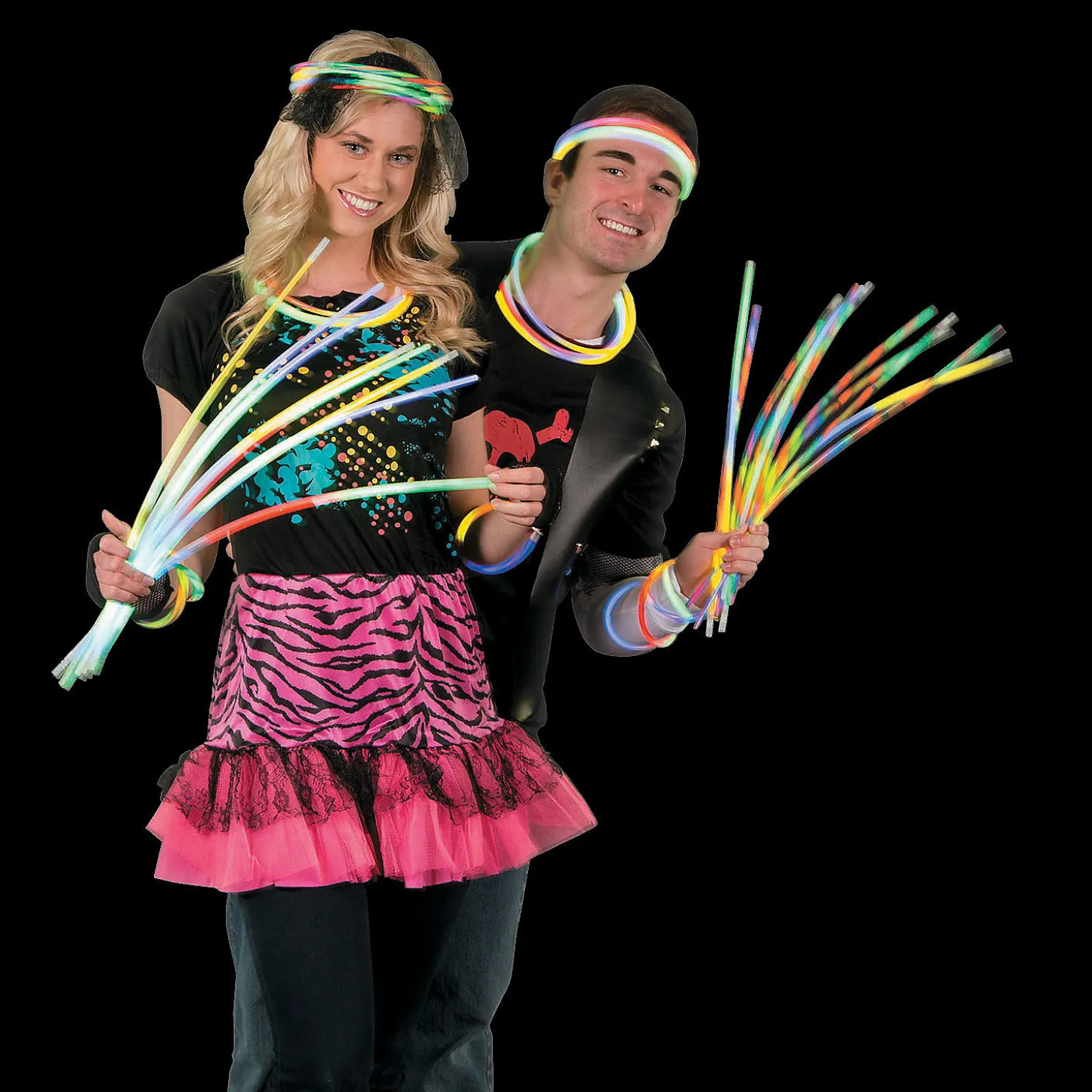 Bulk 100 Pc. Tri-Color & Solid Glow Necklace Assortment