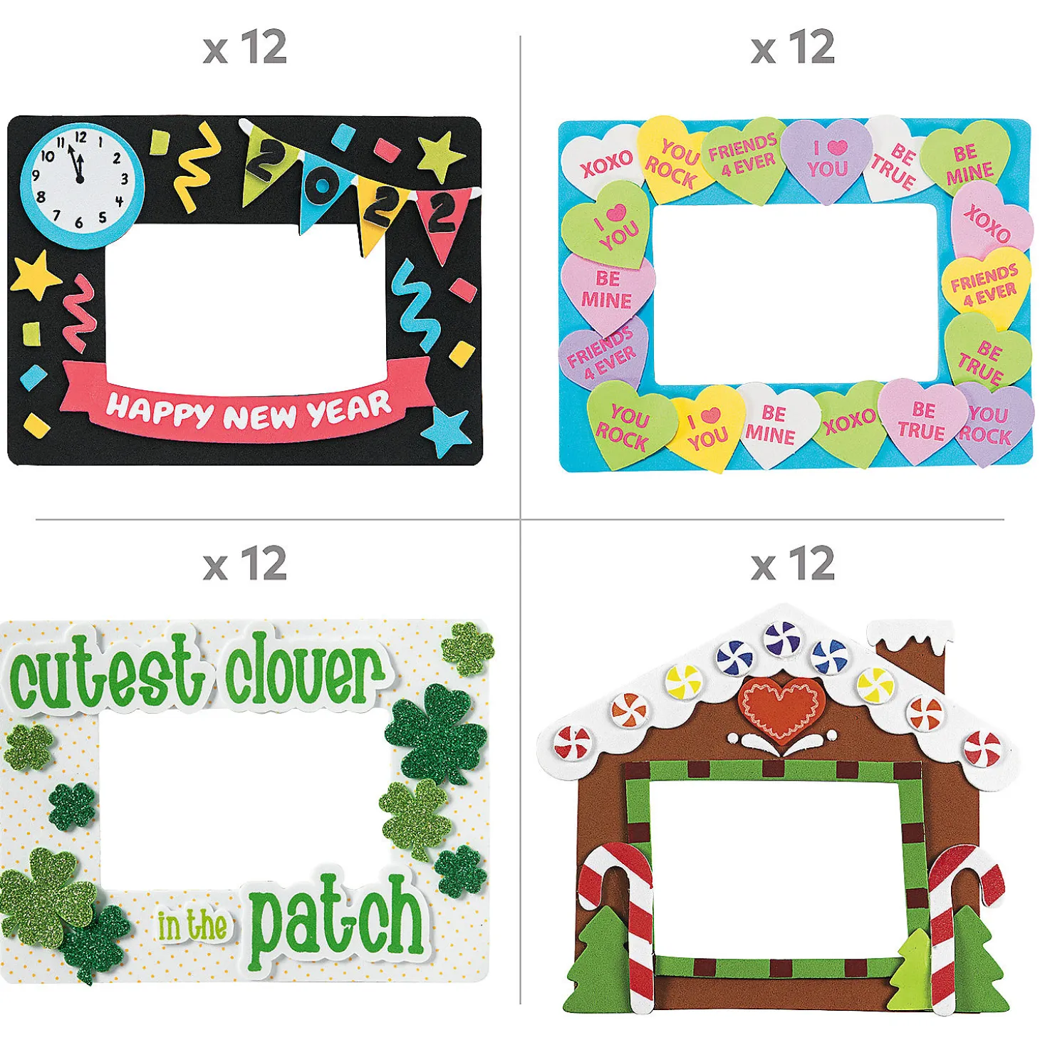 Bulk 84 Pc. Ultimate Holiday Picture Frame Magnet Craft Kit Assortment - Makes 84