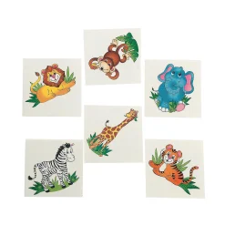 Bulk 72 Pc. Zoo Animal Temporary Tattoos - 72 Pc.