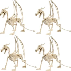 Bulk Halloween Dragon Skeletons - 4 Pc.