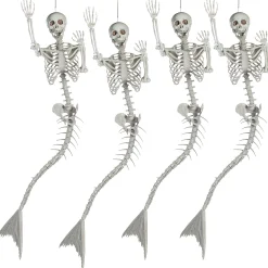 Bulk Life-Size Original Mermaid Skeleton Halloween Decorations - 4 Pc.