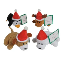 Bulk Mini Holiday Stuffed Dogs, Moose, Polar Bears And Ducks - 24 Pc.