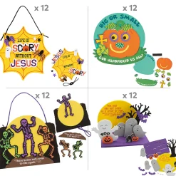 Bulk Religious Halloween Craft Assortment - Makes 48