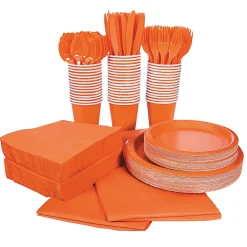 Bulk Solid Color Tableware Kits For 48 Guests