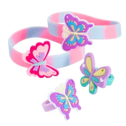 Butterfly Bracelets & Rings - 24 Pc.