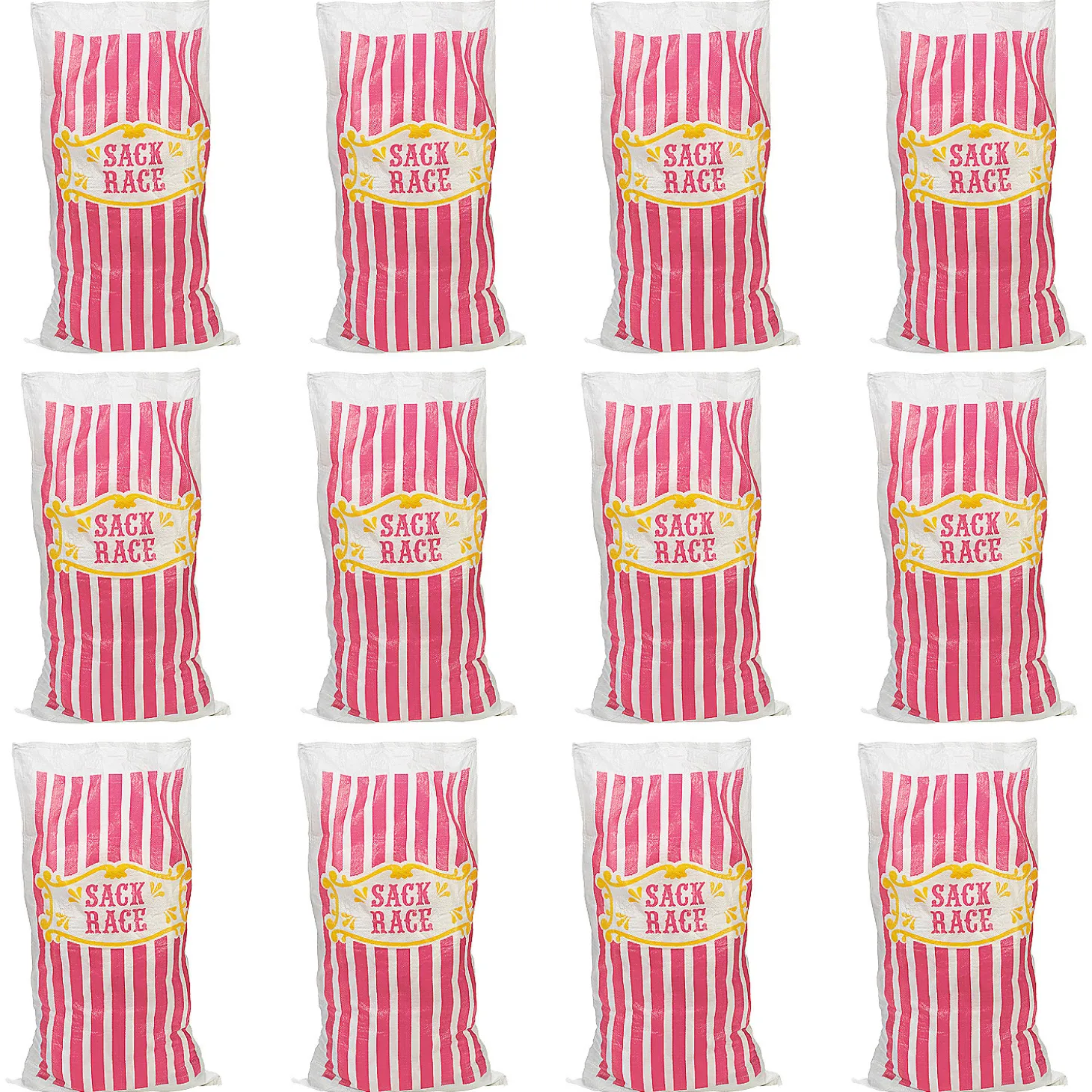 Carnival Design Potato Sack Race Bags - 12 Pc.