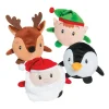 Christmas Roly Poly Stuffed Penguin, Reindeer, Elf And Santa - 12 Pc.