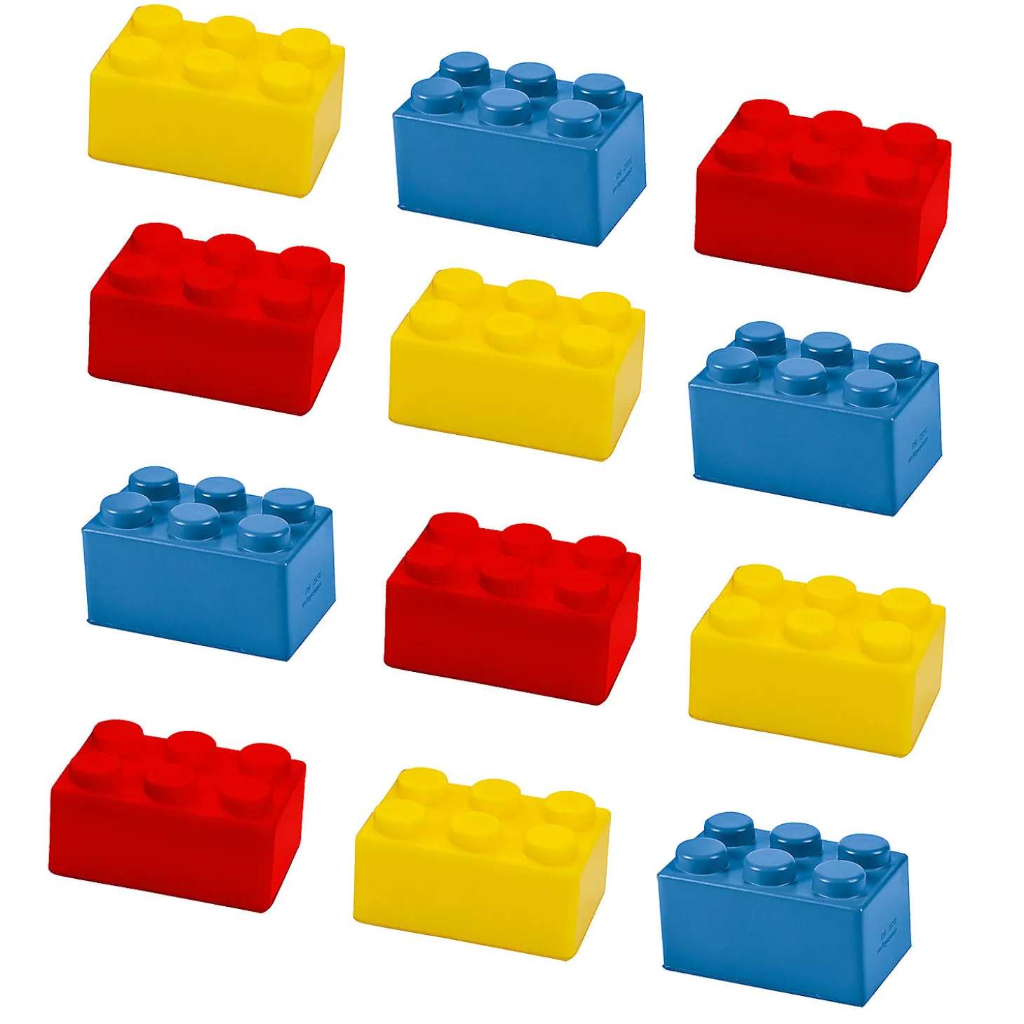 Color Brick Stress Toys - 12 Pc.