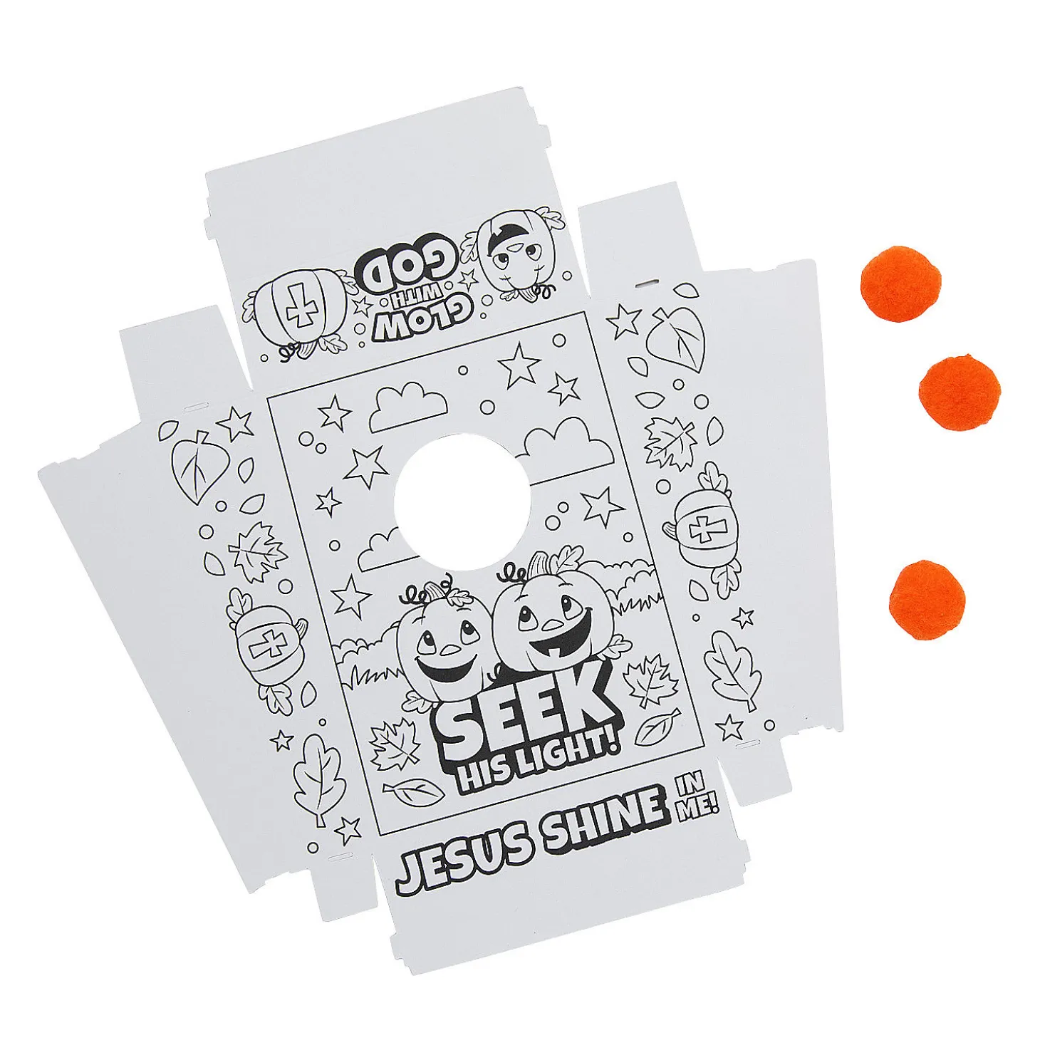 Color Your Own Christian Pumpkin Games - 12 Pc.