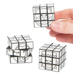 Color Your Own Halloween Mini Puzzle Cubes - 12 Pc.