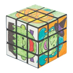 Color Your Own Halloween Mini Puzzle Cubes - 12 Pc.