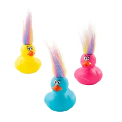 Crazy Hair Rubber Ducks - 12 Pc.