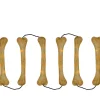 6Ct Bone Shaped Halloween Lights - 9.75Ft Black Wire