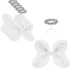 Darware Christmas Angel Wings And Halos Sets (6-Pack); Angel Dress Up Costumes For Pageants, Plays And Parties, White And Silver