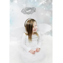 Darware Christmas Angel Wings And Halos Sets (6-Pack); Angel Dress Up Costumes For Pageants, Plays And Parties, White And Silver