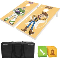 Disney Pixar Toy Story Regulation Size Cornhole Set By Gosports - Includes 8 Bean Bags And Portable Carrying Cas