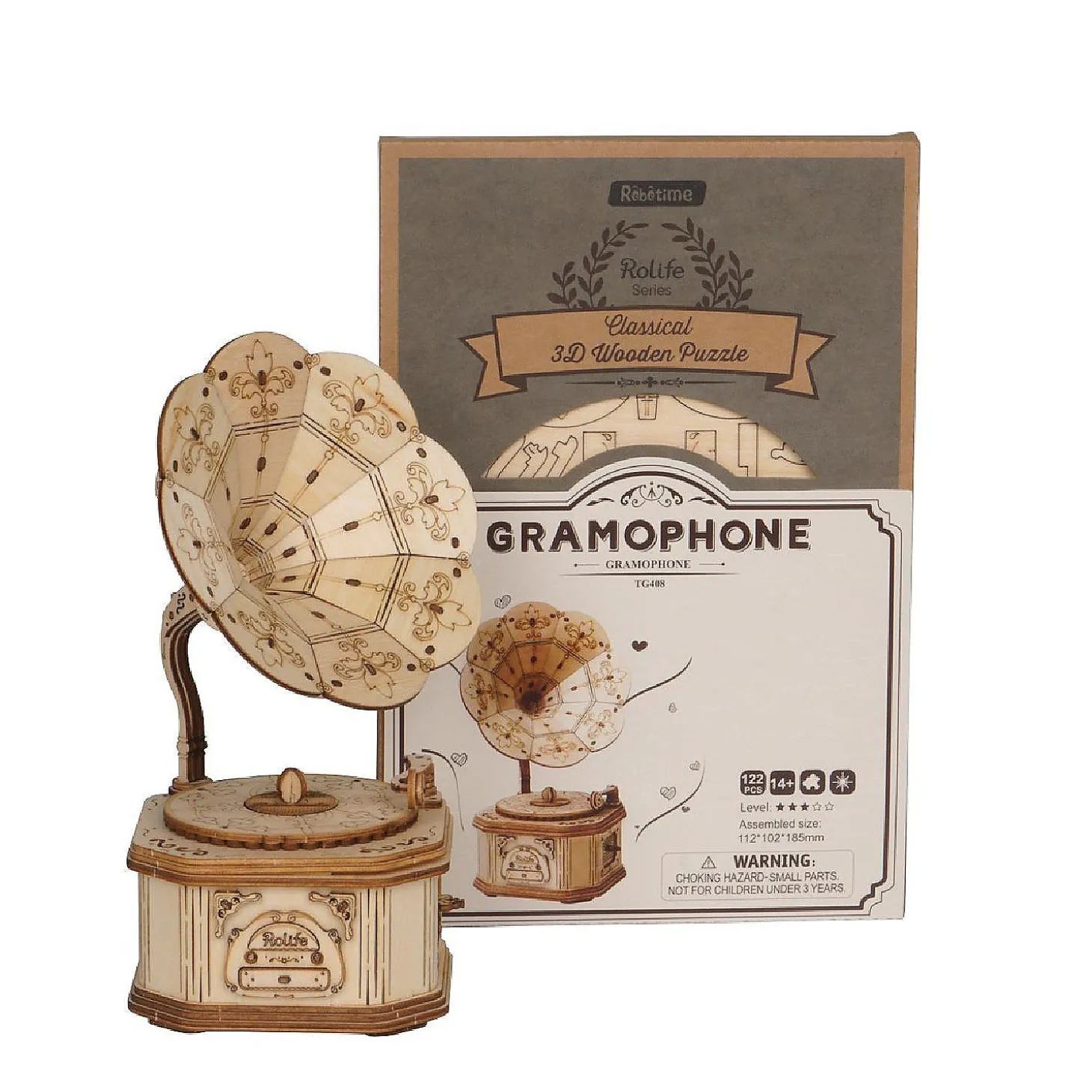 Diy 3D Puzzle 2 Pack Vintage Camera And Gramophone