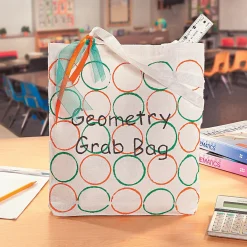 Diy Large White Canvas Tote Bags - 6 Pc.