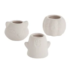 Diy Mini Ceramic Halloween Planters - 12 Pc.