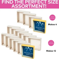 Diy Unfinished Wood Box Frames - Makes 12