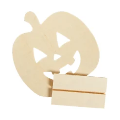 Diy Unfinished Wood Halloween Jack-O'-Lantern Stand-Ups - 12 Pc.