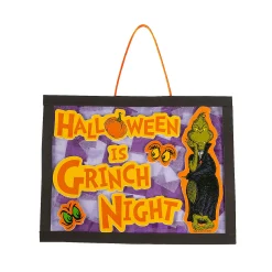 Dr. Seuss™ The Grinch Halloween Tissue Paper Sign Craft Kit - Makes 12