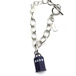 Dr. Who Tardis Charm Bracelet With Toggle Clasp