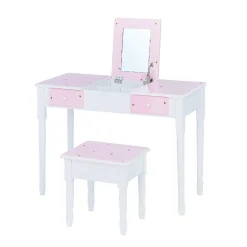Fantasy Fields - Fashion Twinkle Star Prints Kate Play Vanity With Storage - Pink / White